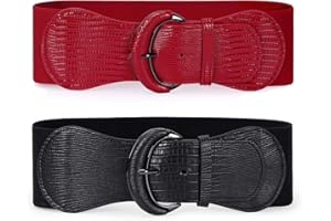 WERFORU Women Stretchy Wide Waist Belt Ladies Fashion Elastic Belts for Dresses Jumpsuit Shirts