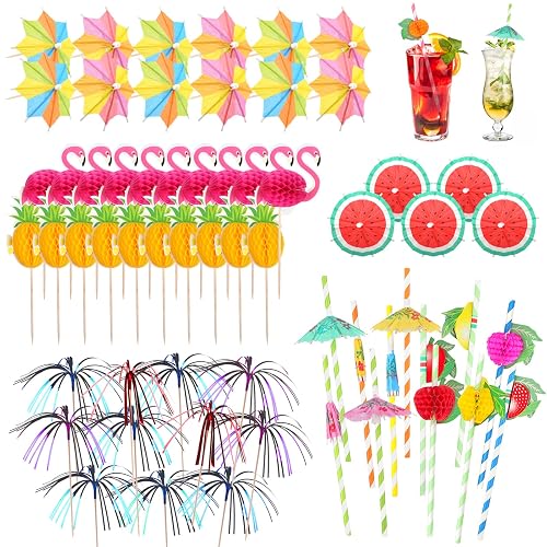 Cocktail-Deko-Set, 80 Teile, wiederverwendbar