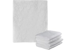 Relaxdays Filter Dunstabzugshaube, 5er Set, zuschneidbar, Dunstfilter für Abzugshauben, Fettfilter Vlies, 47x59 cm, weiß