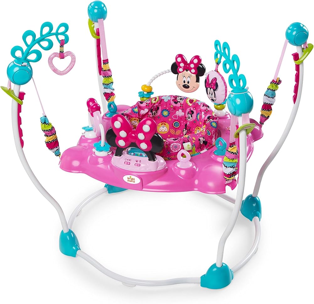 Bright Starts Disney Baby Minnie Mouse PeekABoo Işıklı ve Melodili Aktivite Hoppalası, 6 Aylık ve Üzeri, 11 kg'a kadar