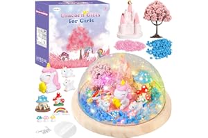 DQMOON Unicorn Girls Birthday Gifts for Girls Age 4-10, Handmade Unicorn Toys Art and Crafts Kits for Kids Age 5-9, Girls Toys for 5 6 7 Year Old, Xmas Stocking Fillers Unicorn Gifts for Girls Age 5+