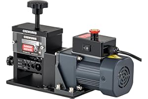 CREWORKS Dénudeur de Câbles Électrique, Machine de Dénudeur Fils Automatique à 8 Canaux pour Fils de Cuivre de 1,5 à 17 mm, avec 5 Lames et Moteur Entièrement en Cuivre pour le Recyclage