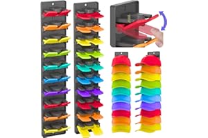 LeKuni Lot de 2 Porte Casquette, Range Casquette Mural Avec Clips à Ressort Intégrés Contenir Jusqu'à 20 Chapeaux, Support Casquette Multicouche Avec Adhésif Puissant et Vis