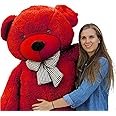 AVSHUB Soft Toy Teddy Bear 7 Feet for Girl Lovable Huggable Teddy Bear | Plushie Soft Toys for Kids | Plush Soft Toys for Baby Boys and Girls Kids - Teddy | Birthday & Valentine Gift (Red)