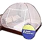 Classic Mosquito Net Foldable King Size, Double Bed with Saviours - (Red)