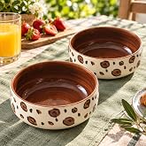 EVANILIFE El Yapımı Seramik Salata Kasesi, Yulaf Granola ve Kahvaltı Kasesi, Sağlıklı Beslenme ve Diyet Kabı, Smoothie Bowl, 