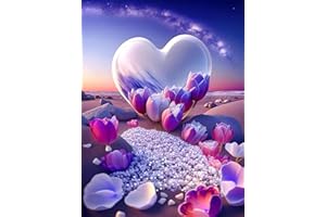 Lunyloer DIY Diamond Painting Kits, 5D Diamond Art Kits for Adults Beginner, DIY Full Drill Diamond Painting Kits with Gem Crystal Embroidery Cross Stitch Kits for Home Wall Decor 40x30 CM