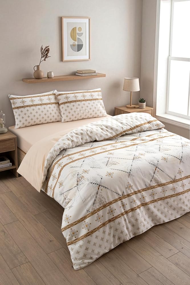 Formeya Premium Veluna Desenli Tek Kişilik Nevresim Takımı Lastikli Çarşaflı Nevresim Seti