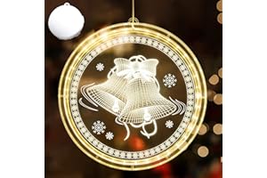 DAZZTIME Dekoracyjne oświetlenie na okno, z przyssawką, oświetlenie bożonarodzeniowe, zasilanie bateryjne, do pokoju, ogrodu, na balkon, Boże Narodzenie, dekoracja do wnętrz