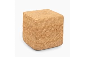 SKLUM Puff Cuadrado de Yute Natural Orsen