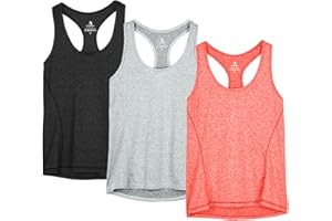 icyzone Damski sportowy top do jogi, tank top, podkoszulek na plecach, do biegania, fitnessu