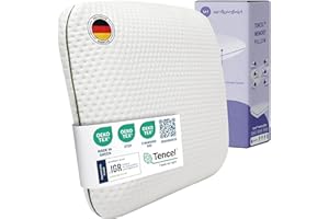 ‎WOLKENFELD Wolkenfeld Kinderkissen 60x40x6 für Kinder ab 2 Jahren – Weiches und Atmungsaktives Kinderkopfkissen für einen sicheren Schlaf – Natürliches Memory Foam Oeko-TEX – Hypoallergene Tencel-Faserbezug