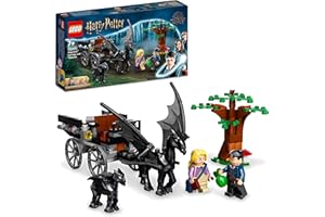 LEGO 76400 Harry Potter Carruaje y Thestrals de Hogwarts, Caballos de Juguete, Set de Construcción con Mini Figuras de La Orden del Fénix