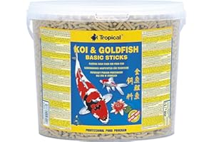 Koi&Goldfish Basic Sticks 5L / 430g - Aliment de Base Flottant pour carpes koï et Poissons d'étang