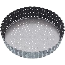 Moule à Tarte Antiadhésif KitchenCraft 12 Cm - Acier Carbone Galvanisé Pour Pâte Croustillante