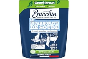 Jacques Briochin Bicarbonate de Soude en Poudre ECOCERT 900g Maxi Format - Nettoyant Multi Surface Naturel, Anti Mauvaises Odeurs - Sachet Refermable ,L'emballage peut varier