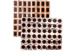SZCXDKJ 96 parches cuadrados + parche redondo, parches de goma para pinchazos de tubo de bicicleta, kits de reparación de neumáticos de bicicleta, kit de reparación de pinchazos de tubo interior