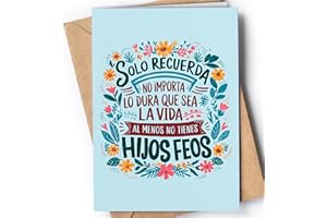 Greeting Cards for Everyone Tarjeta Felicitación Mamá o Papá - Tarjeta Felicitación del Día del Padre o Día de la Madre - Postal Gracias Papá Mamá - Tarjeta Divertida para Cumpleaños - Solo Recuerda
