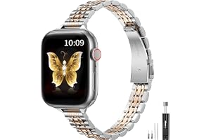 Originalt Smalt Metallarmband Kompatibelt med Apple Watch Armband 38mm 40mm 41mm 44mm 45mm 46mm 49mm, Mode Armband i Rostfrit