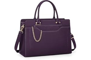 RAINSMORE Sac Cabas Femme Grand Sac A Main Pour Les Cours Lycee PU Violet