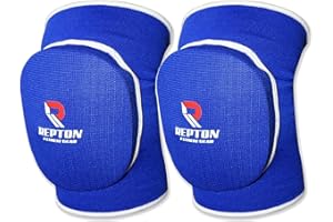 Repton Fitness Gears Protective Knee Pads | Elasticated Gel Padded Knee Support Sleeves for Heavy Duty Work, Gardening, and Sports | Thick Poly-Cotton Anti-Slip Knee Pads for Men & Women (Blue, L/XL)