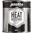 JENOLITE Heat Resistant Matt Black Paint | 500ml | 650°C | Multi-Surface | Ideal for BBQ, Stoves, Chimineas, Fire Screens & Surrounds, Automotive