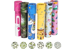 AUAUY 6 PCS Large Kaleidoscope Toy, Vintage Classic Kaleidoscopes Educational Toys for New Year Christmas Stock Stuffers Bag Fillers Birthday Party School Classroom Prizes(Random Color)
