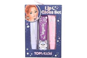 Depesche 13813 TOPModel - Lipgloss Set Beauty and Me, 3 glänzende Lipglosse, in Pink- und Rosatönen, mit unterschiedlich fruchtigen Düften