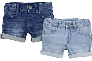 Simple Joys by Carter's - Denim Shorts, Pack of 2, Pantaloncini di Jeans Bambine e Ragazze