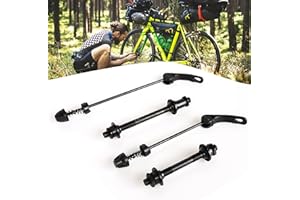 Yisscen Brochette de Vélo,1 Jeu Libération Rapide Vélo Axe,Essieu Brochette de Libération Rapide Le est Utilisé Sur La Plupart des Vélos,Vélo de Montagne,Kit Essieu Creux Pour Essieux Avant et Arrière