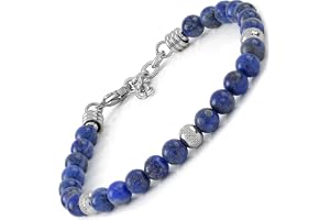 10:10 Lapis lazuli stenarmband för män och kvinnor, tillverkat i Italien, sten, Lapis Lazuli, Sten, Lapis Lazuli