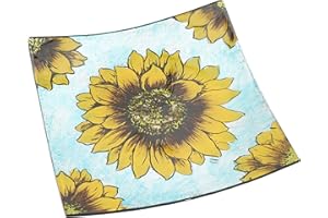 CGB Giftware | Sunflower Glassware Small Square Plate