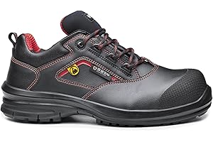 BASE Protection Matar S3 ESD SRC Zapato de Seguridad, Talla: 43, Color: Negro/Rojo, B0957BKD43