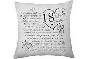 ACONESONG Regali Compleanno 18 Anni Ragazzi Copricuscini e Federe Coming Age