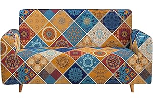 HOSIMA Marca Negozio di Elasticizzato Tessuti per la casa Serie copridivano retrò Modello Indiano copridivano 3 posti (3 posti (190-230 cm),BDB68)