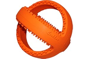 Happypet 55558 Grubber - Palla Calcio Interattiva, Giocattolo per cani, Arancione, 18 cm