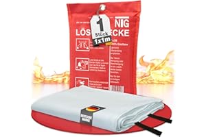 NTG Feuerlöschdecke – Löschdecke 1x1m für Küche & Zuhause – DIN EN 1869:2019 Zertifiziert – Feuerdecke für Notfälle, inklusive Fettbrand – Brandschutzdecke hinterlässt Keine Rückstände (1x1m 1er Set)