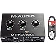 M-Audio M-Track Solo – USB Audio Interface for Recording, Streaming and Podcasting with XLR, Line and DI Inputs, Plus a Software Suite Included & Stagg SMC3 3m XLR to XLR Plug Microphone Cable, Black