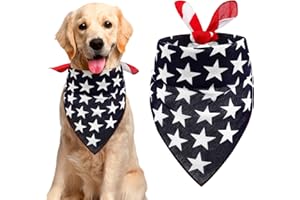 VALICLUD - Bandana triangolare per cane, con bandiera americana, per animali domestici, rimovibile, multifunzione, accessorio per collare per cani