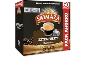 Saimaza Café Cápsulas Extra Fuerte, 50 Cápsulas Compatibles Nespresso