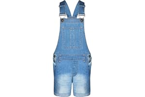 DENIM STATE RAIS New in Stylish Summer Girl's Denim Dungaree Shorts Jumpsuit Ages 7/8, 9/10, 11/12 & 13