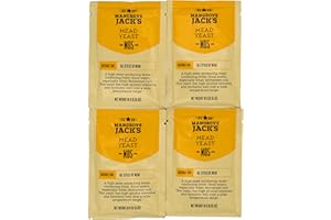 4x Honigwein Hefe Set- 10g/17L - Mangrove Jack's - Trocken Methefe - | Metwein | Weinhefe | Hefe Weißwein und Rotwein