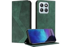 Fatcatparadise Flip Funda de Cuero para Huawei Honor X8b Premium Flip a Prueba de choques Funda de Cuero, Flip Libro de pie Funda de Cuero para Huawei Honor X8b (Verde)