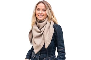Scandi Linen Musselin Tuch Damen, Musselintuch, Schal, Halstuch