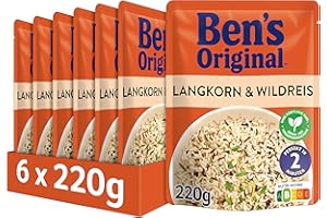 ‎BEN’S ORIGINAL BEN’S ORIGINAL Ben's Original Express Reis Langkorn- und Wildreis, 6 Packungen (6 x 220g)