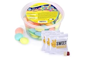 SWEET BUDDIES Woogie Soucoupes volantes 127g env. 100 pièces - OVNIs effervescents multicolores en gaufrettes de papier alimentaire - Friandises rétro cultes pour fêtes, anniversaires d'enfants & classes d'école