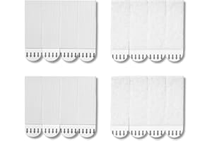 JELLYSUB 32-Pairs(64 Strips) Medium Picture Hanging Strips Heavy Duty, Hook and Loop Tape Damage Free, Water-Resistant Adhesive for Frame Hanging and Christmas Decorations