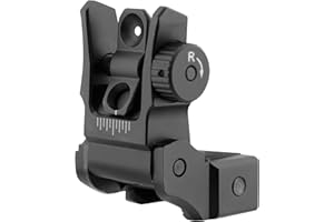 UTG Low Profile Flip-up Rear Sight with Dual Aiming Aperture MNT-955 Visier, schwarz, one size