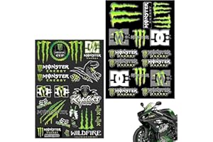 RIENAN Aufkleber Motorrad 2 Bilder Motorradhelm Aufkleber Helm Aufkleber Motorradhelm Dekor Aufkleber Aufkleber Motocross für Autos Motorräder Roller Helme und Mehr