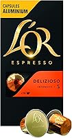L'Or Espresso Café Delizioso - Intensité 5 - 50 Capsules en Aluminium Compatibles avec les Machines Nespresso®* (Lot de...